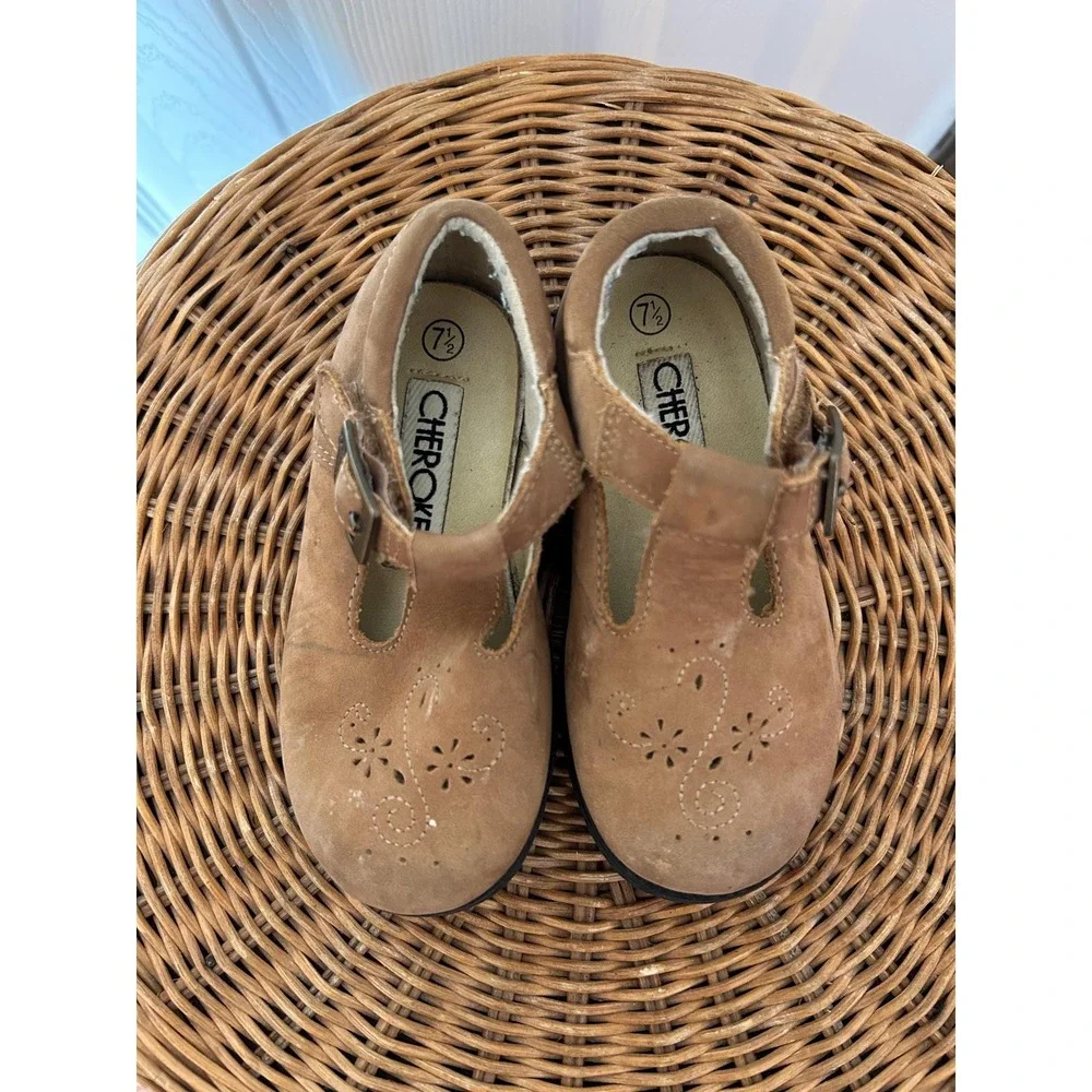 Cheerokee Brown Suede Toddler Clogs